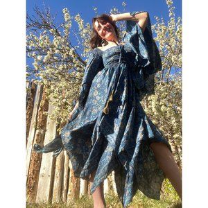 STEVIE NICKS DRESS Dreams Silk Fairy Dress Boho Hippie Gypsy Witchy Size xs to 5